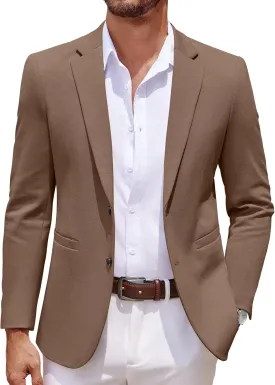COOFANDY Men's Casual Knit Blazer Two Button Lightweight Sport Coats Suit Jacket