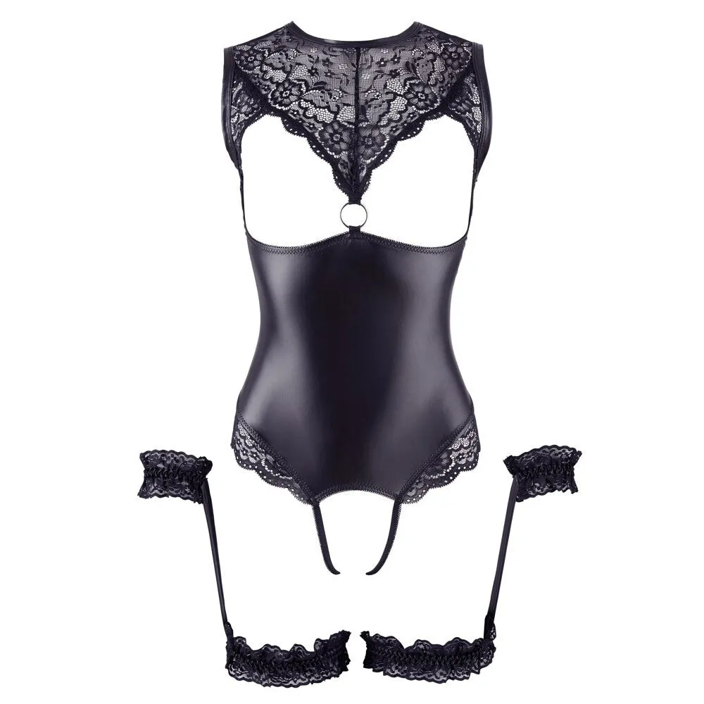 Cottelli Bondage Body Garter With Cuffs