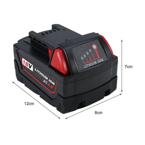 For Milwaukee M18 Battery 18V 4Ah Replacement | 48-11-1840 Li-Ion Battery 4 Pack