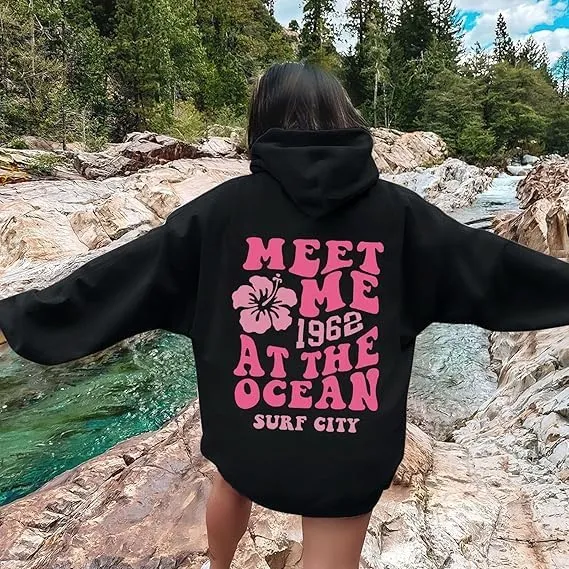 Graphic Hoodies Women Y2k Oversized Sweatshirt Long Sleeve Pullover Sweater Cute Hooded Preppy Top Aesthetic Shirts L/L