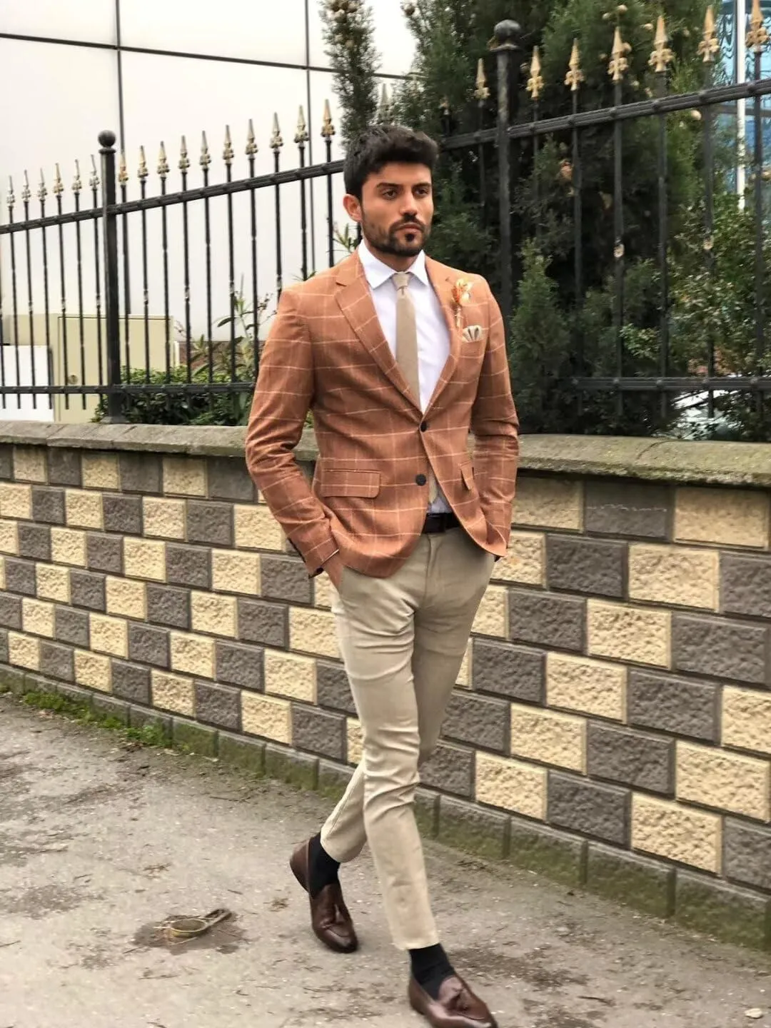 HUUTOE Mens Sport Coats and Blazers Slim Fit Suit Western Sport Coats for Plaid Blazer Men Casual Dress Blazer Jacket