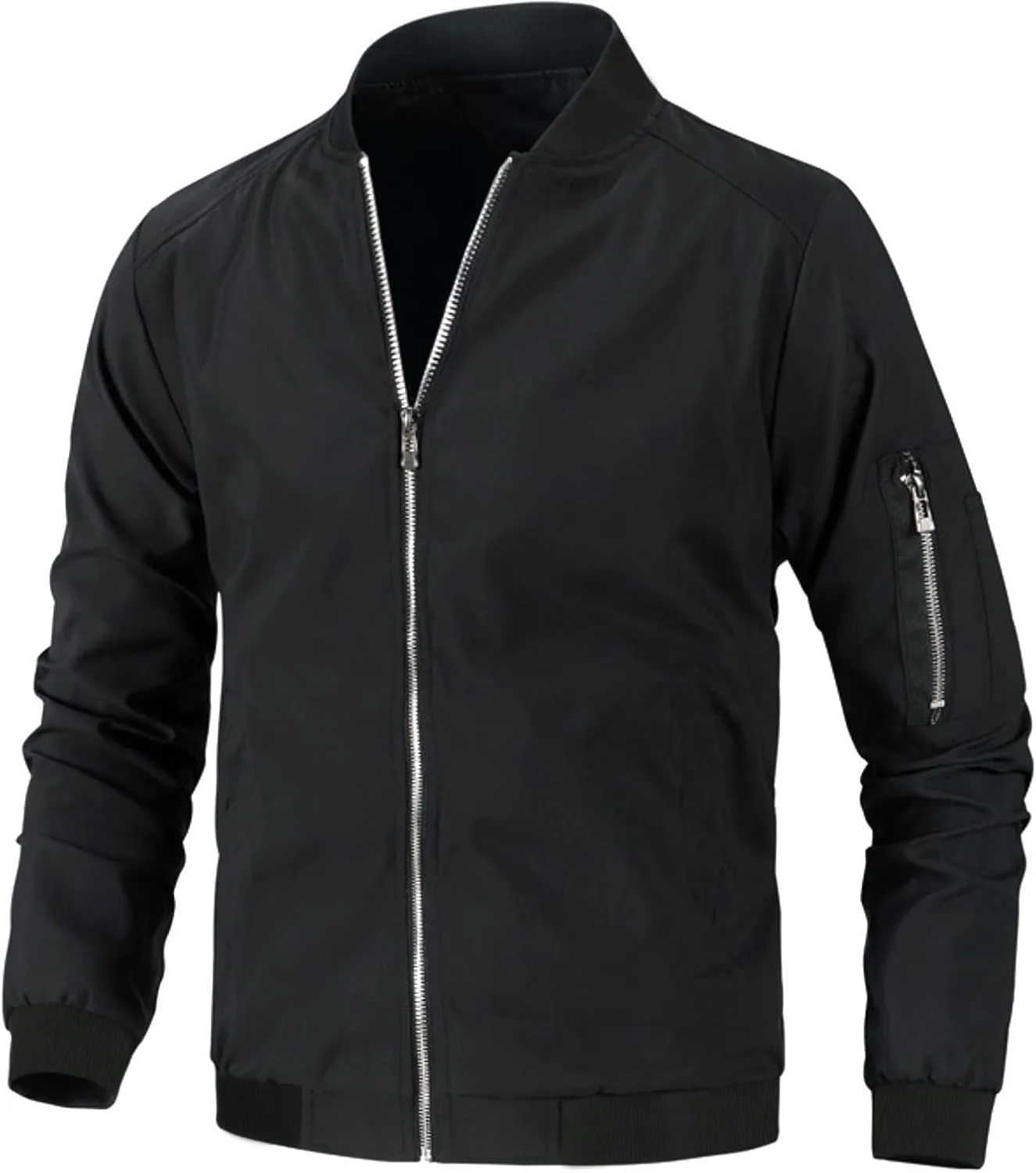Jackets for Men, Men's Lightweight Bomber Jacket Outdoor Windproof Windbreaker Varsity Jacket Softshell Coat Outwear
