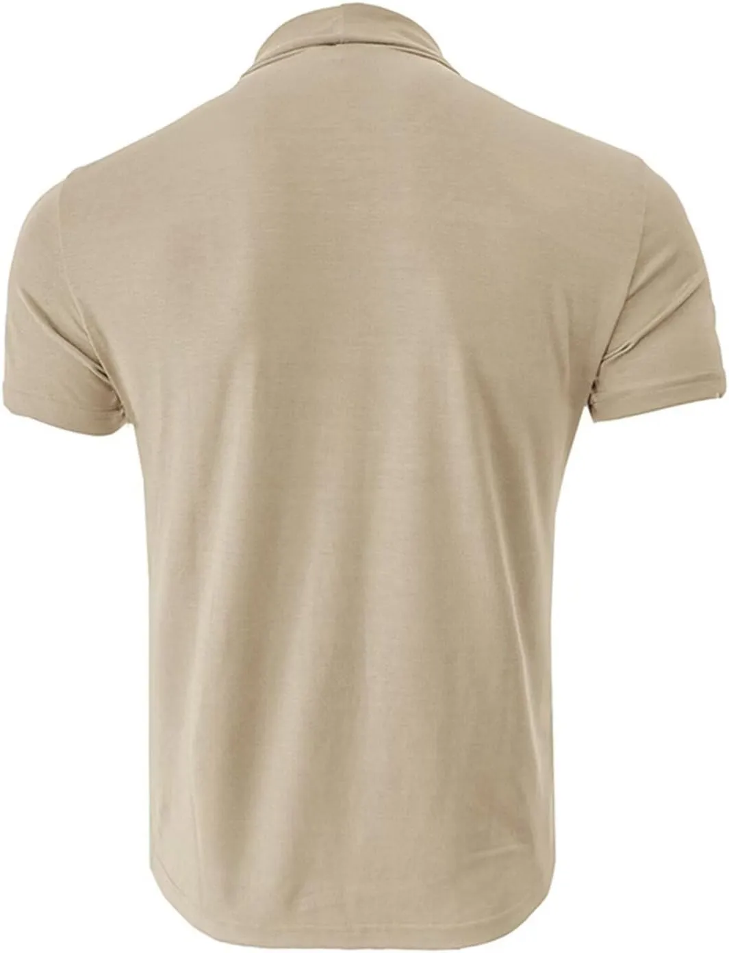 Men's Fashion Shirts Short Sleeve Mock Turtleneck T-Shirts Casual Undershirt Tops