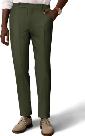 PJ PAUL JONES Mens Linen Dress Pants Casual Slim Fit Expandable Wasit Pleated Front Trousers
