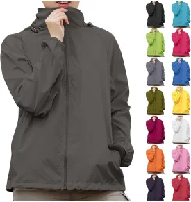 Rain Jacket Women Lightweight Hooded Raincoat Waterproof Windbreaker Jackets 2025 Packable Rain Coats with Pockets