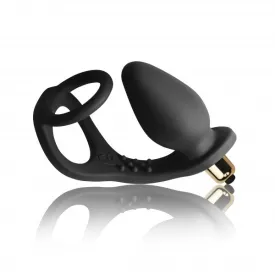 Rocks-Off 7-Speed RO-Zen Cock Ring And Anal Plug Black