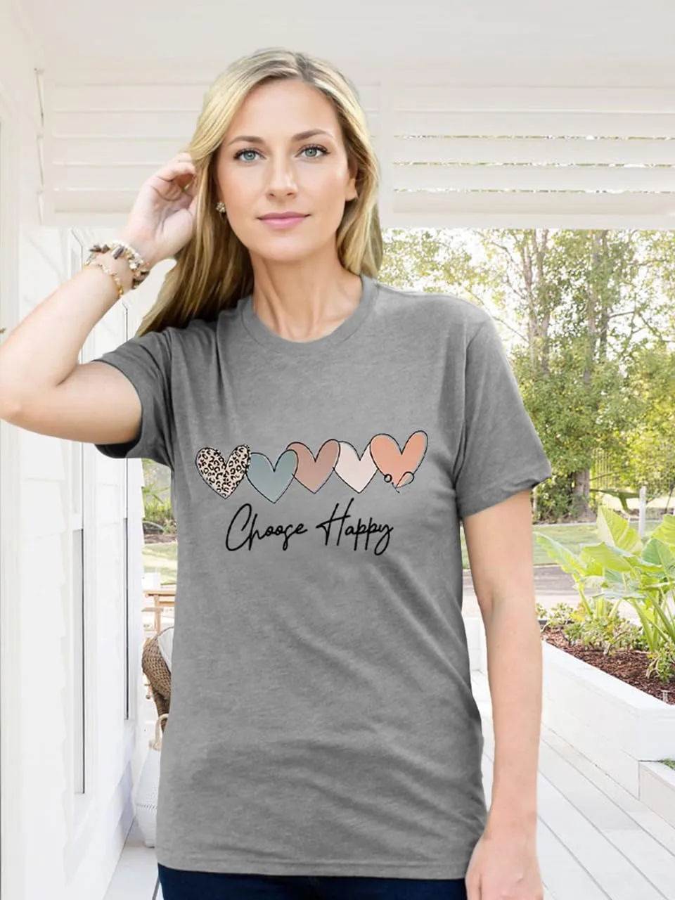 Savarana Graphic Tees for Women Be Kind Letter Print Shirts Funny Love Heart T Shirt Inspirational Happy Short Sleeve Tops