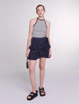Short ruffled skirt