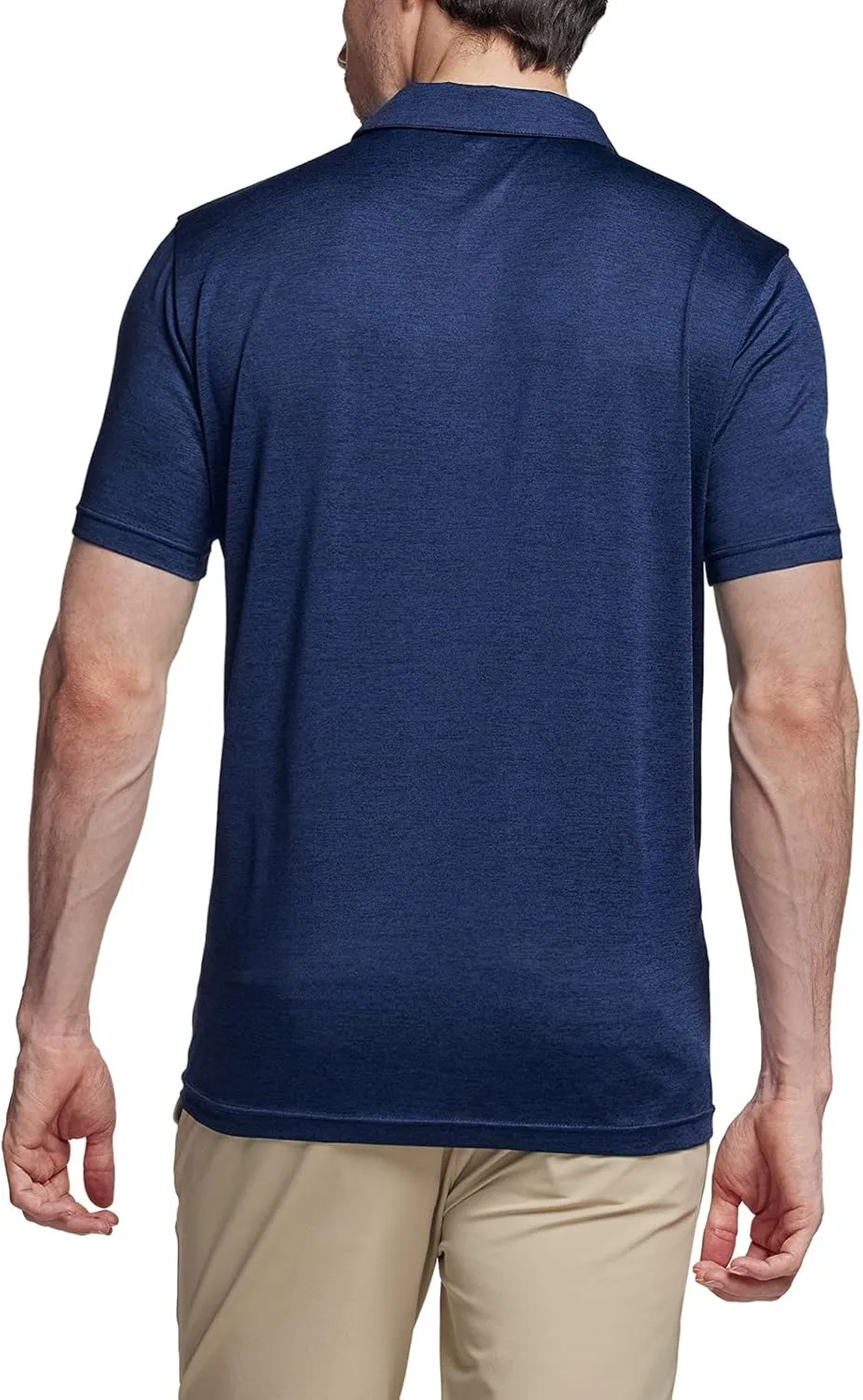 TSLA Men's Short Sleeve Polo Shirts, Regular fit Quick Dry Golf Shirts, Sports Performance Dri Flex Tech Solid Top Shirts