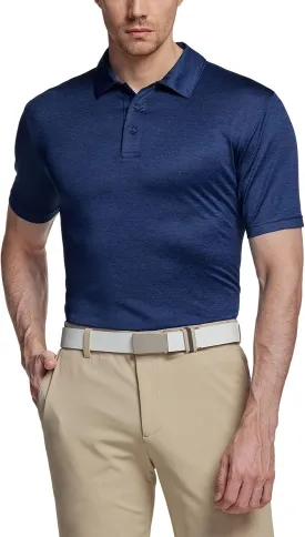 TSLA Men's Short Sleeve Polo Shirts, Regular fit Quick Dry Golf Shirts, Sports Performance Dri Flex Tech Solid Top Shirts