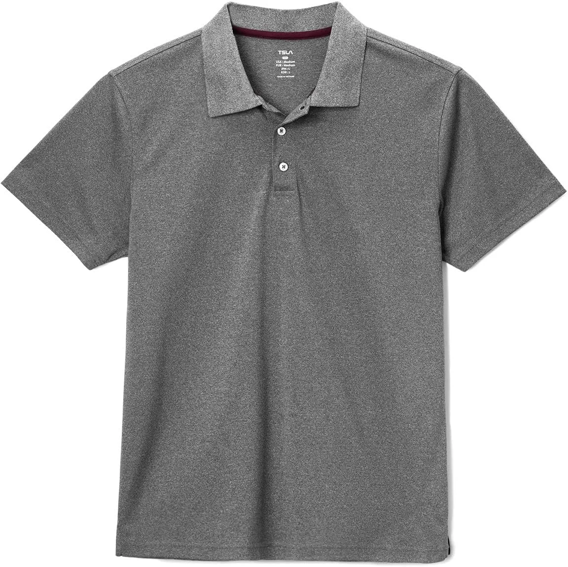 TSLA Men's Short Sleeve Polo Shirts, Regular fit Quick Dry Golf Shirts, Sports Performance Dri Flex Tech Solid Top Shirts