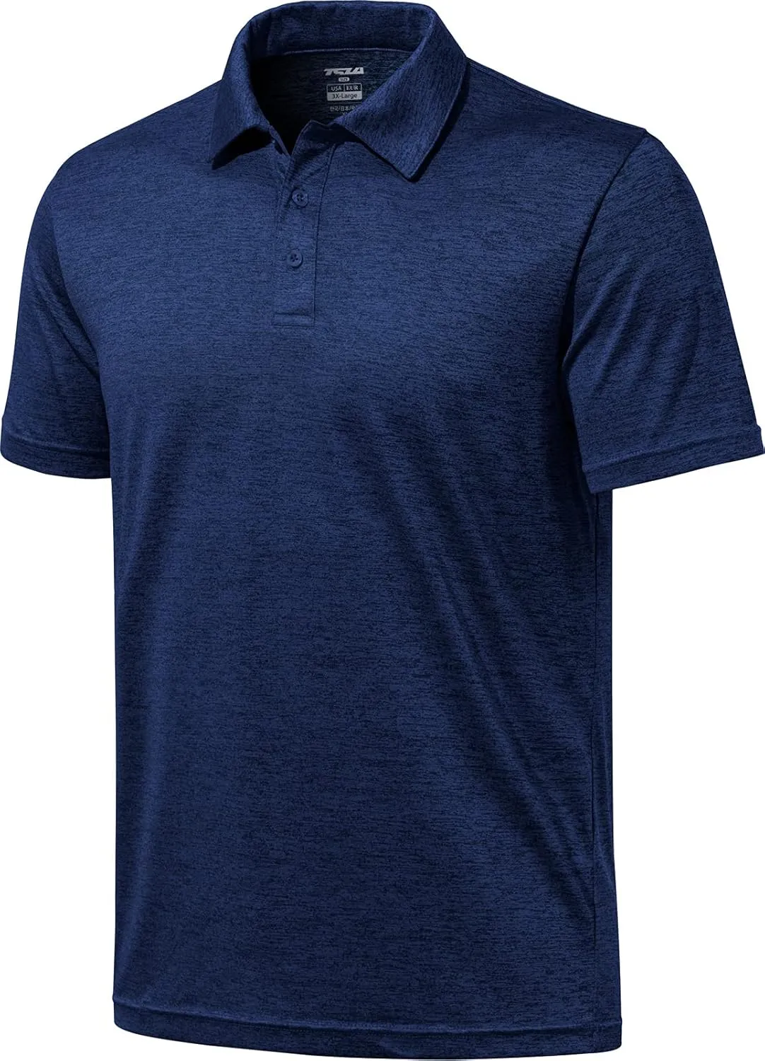 TSLA Men's Short Sleeve Polo Shirts, Regular fit Quick Dry Golf Shirts, Sports Performance Dri Flex Tech Solid Top Shirts