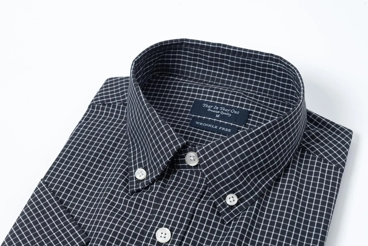 Year In Year Out Wrinkle Free Dress Shirts for Men Regular Fit Short Sleeve Button Down Shirts Business Casual Shirts