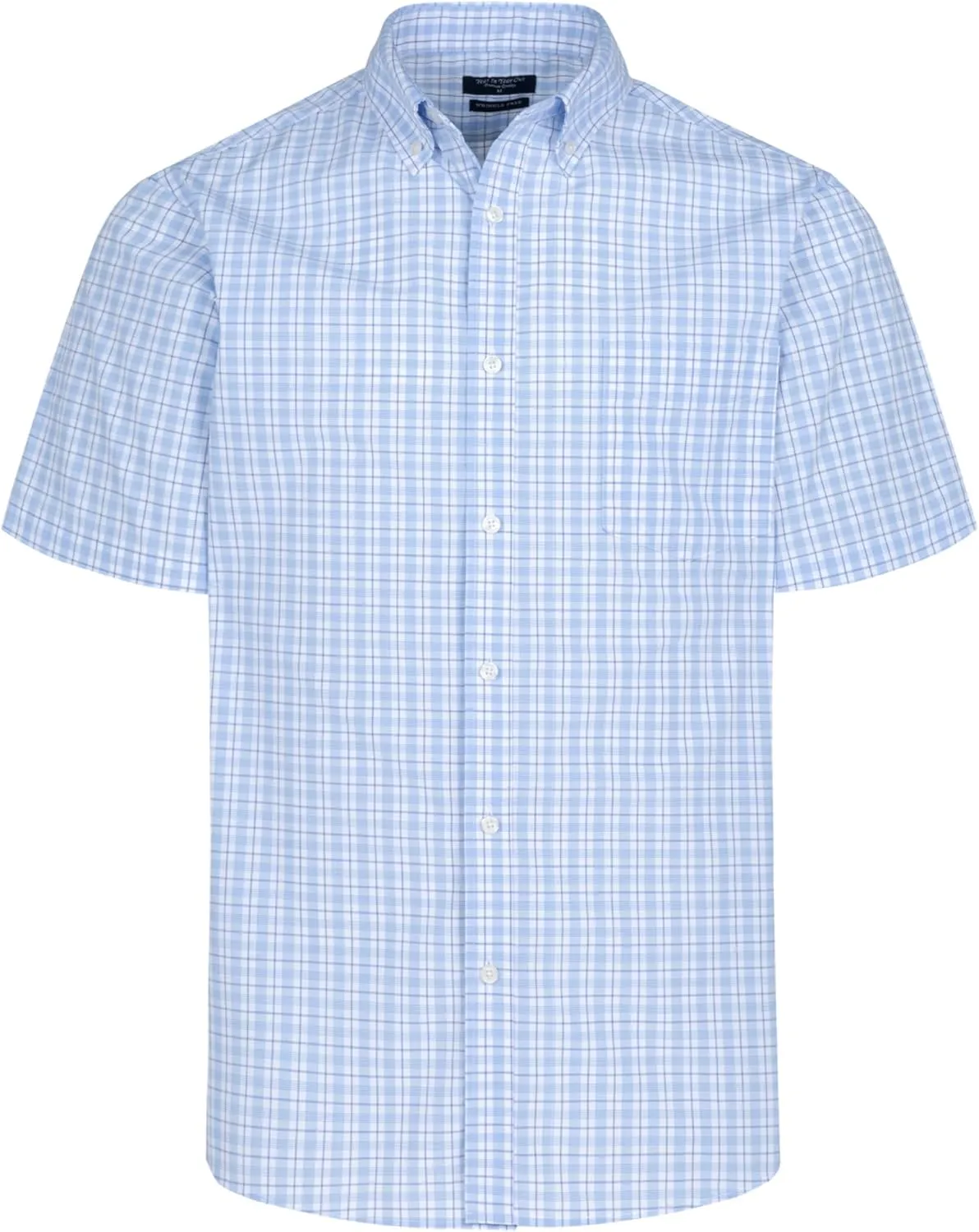 Year In Year Out Wrinkle Free Dress Shirts for Men Regular Fit Short Sleeve Button Down Shirts Business Casual Shirts