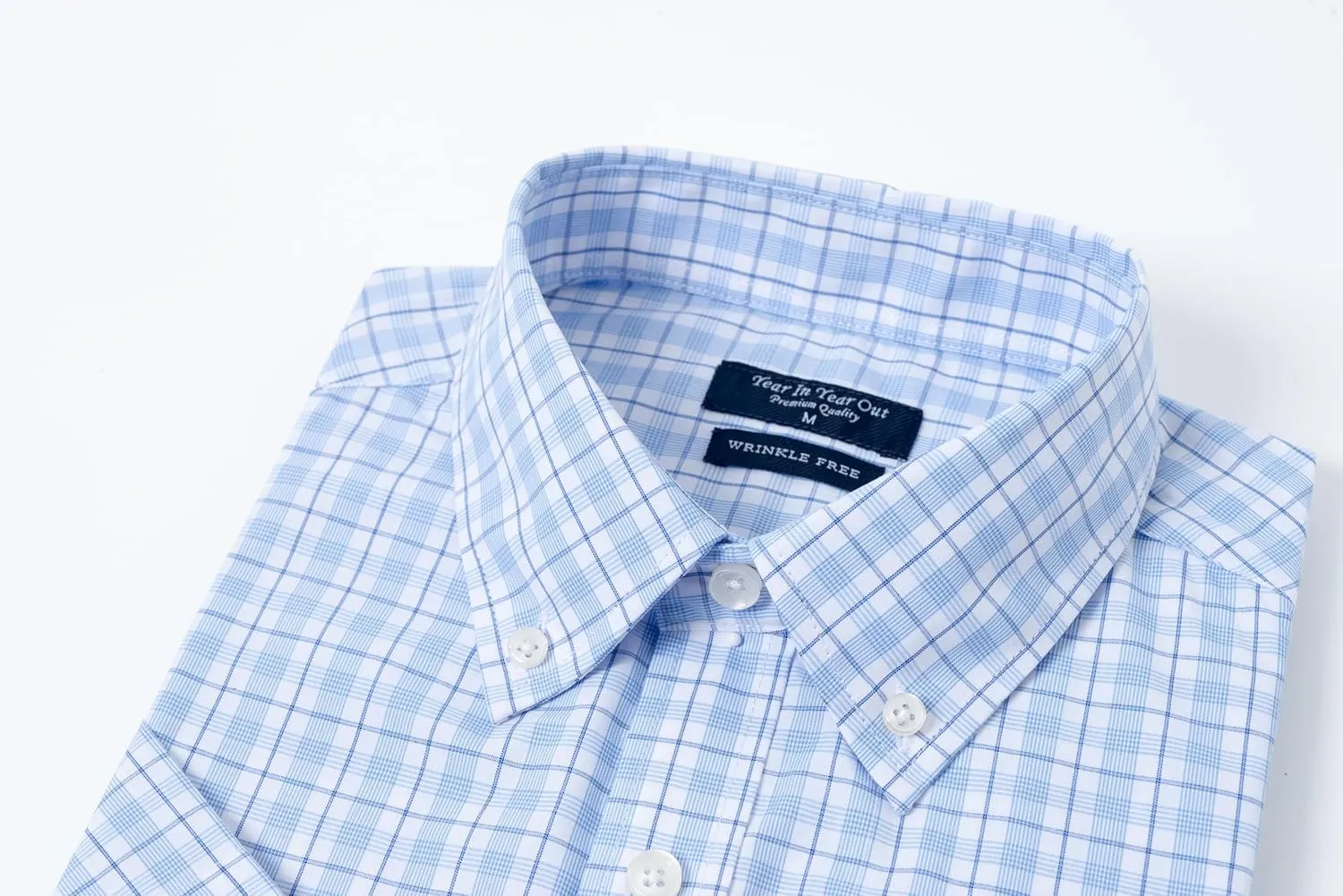 Year In Year Out Wrinkle Free Dress Shirts for Men Regular Fit Short Sleeve Button Down Shirts Business Casual Shirts