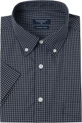 Year In Year Out Wrinkle Free Dress Shirts for Men Regular Fit Short Sleeve Button Down Shirts Business Casual Shirts