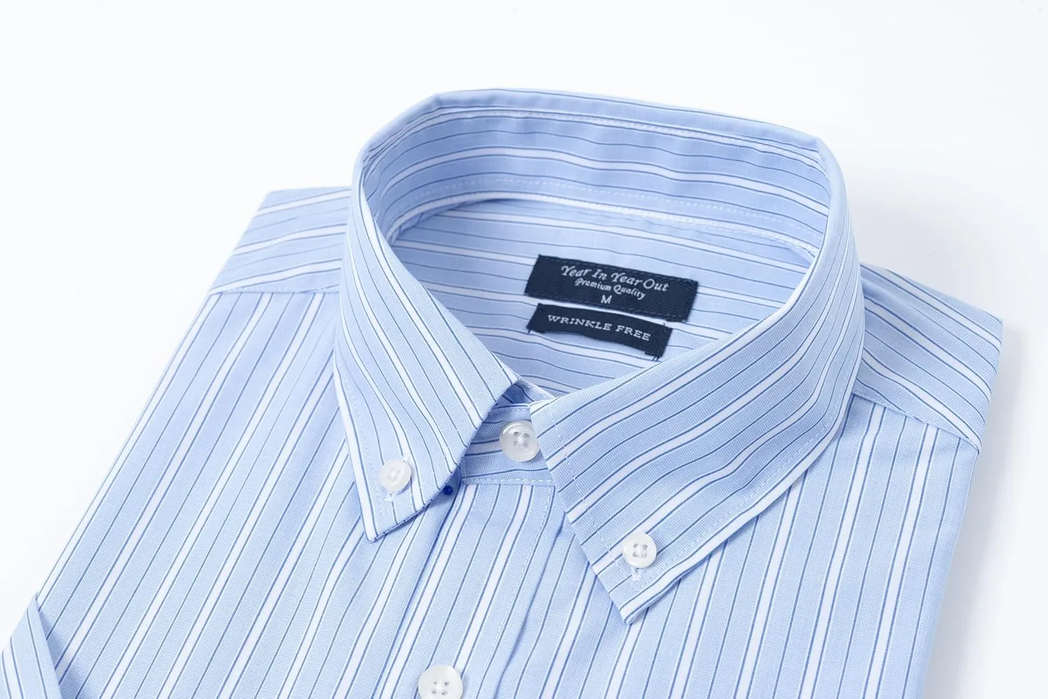 Year In Year Out Wrinkle Free Dress Shirts for Men Regular Fit Short Sleeve Button Down Shirts Business Casual Shirts
